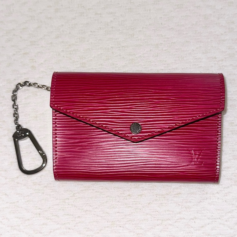 Louis Vuitton Rabat Key Pouch Cles Card Holder in Fuchsia Pink Epi Leather